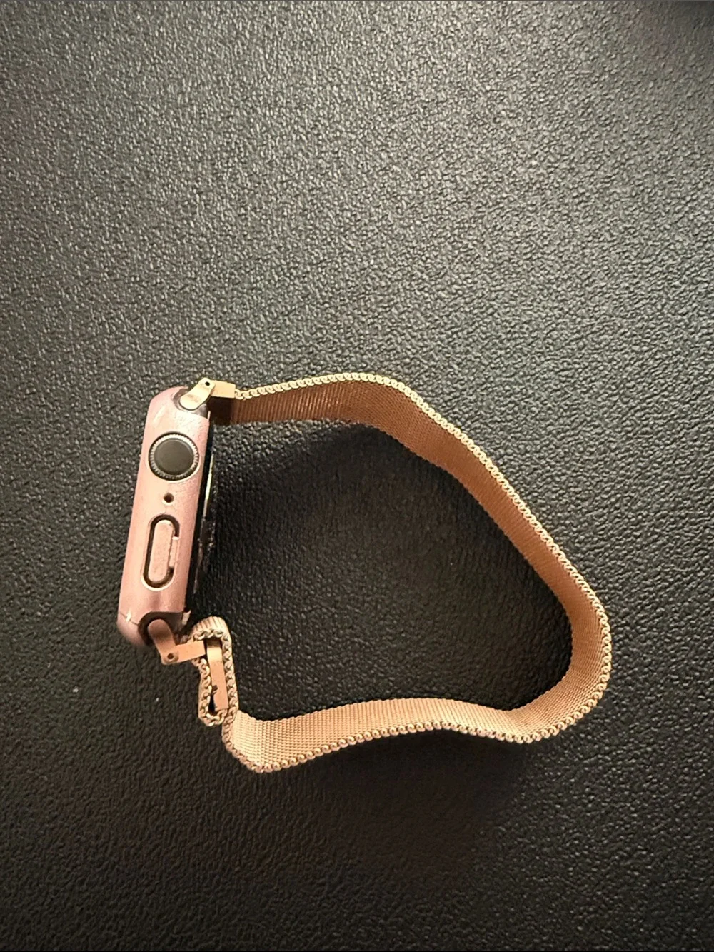 Apple Rose Gold Smartwatch with Mesh Milanese Band